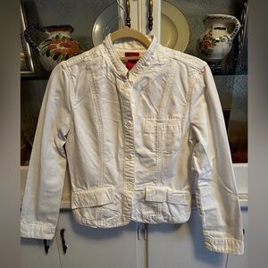 Mossimo Women's White Jean Jacket Med